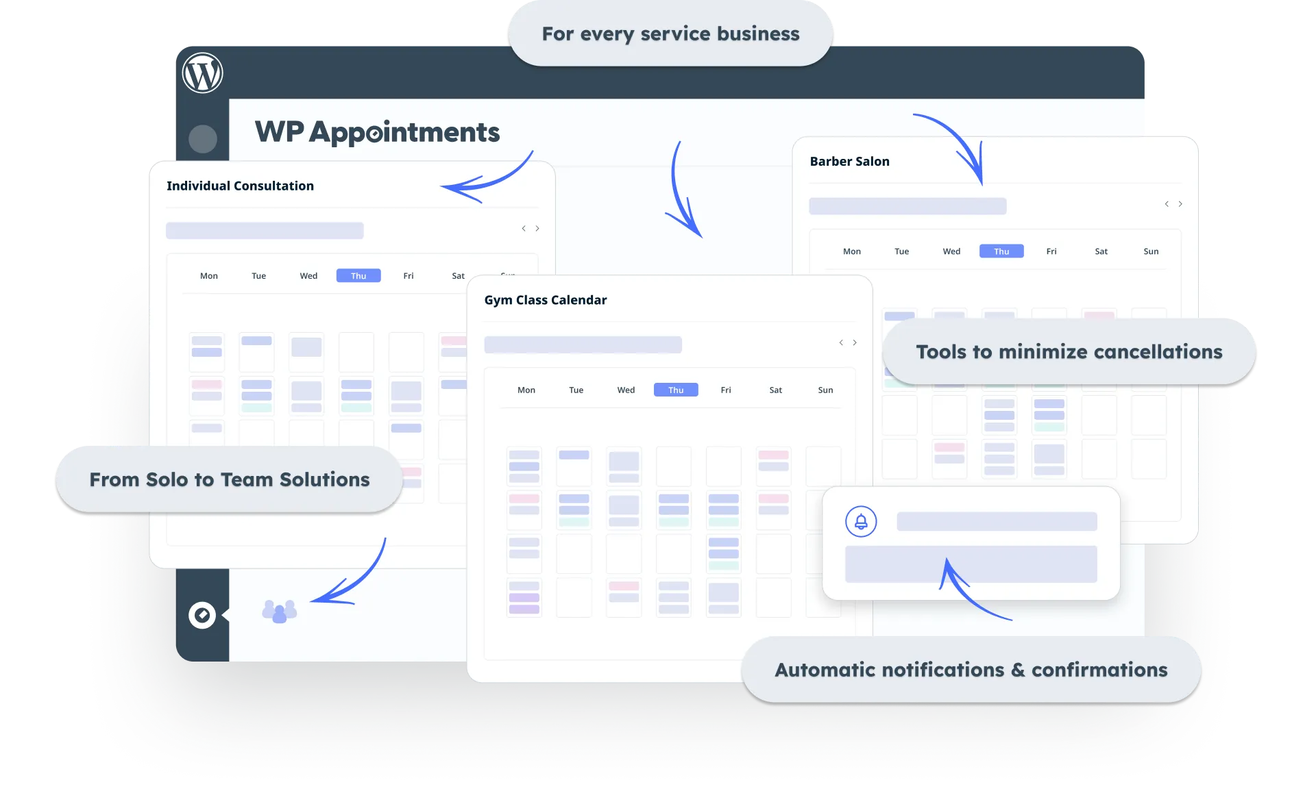 WP Appointments plugin dashboard screenshot